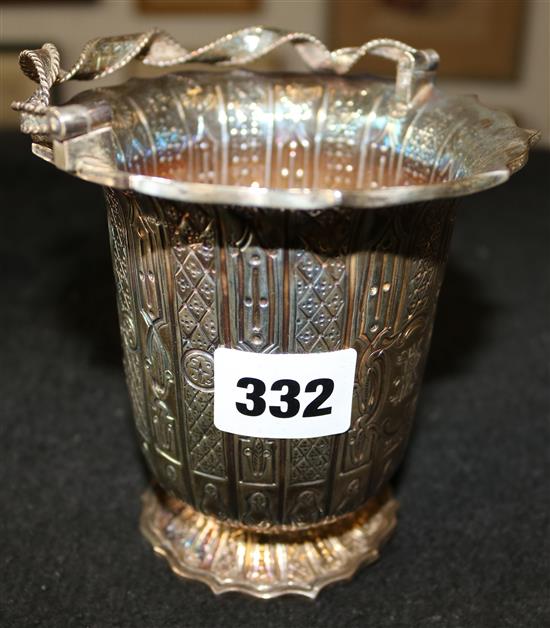 A Victorian silver sugar basket